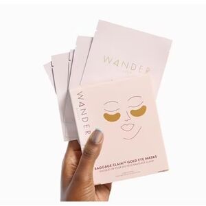 Wander Beauty Gold Baggage Claim Masks NIB 6 Pairs 6 X 4g/.14 Oz